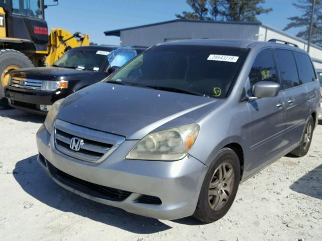 5FNRL38745B114562 - 2005 HONDA ODYSSEY EX GRAY photo 2