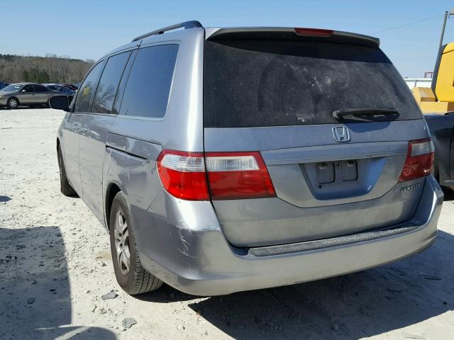 5FNRL38745B114562 - 2005 HONDA ODYSSEY EX GRAY photo 3