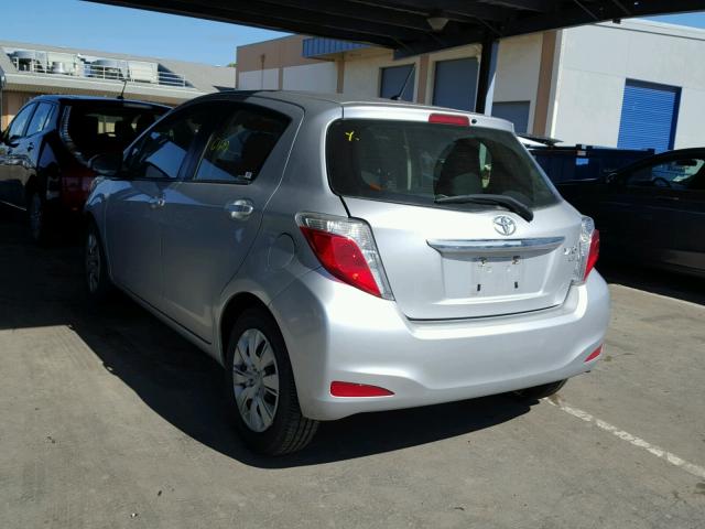 JTDKTUD34ED579277 - 2014 TOYOTA YARIS SILVER photo 3