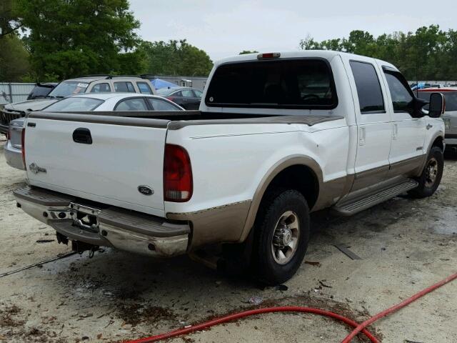 1FTNW20P93ED27386 - 2003 FORD F250 SUPER WHITE photo 4