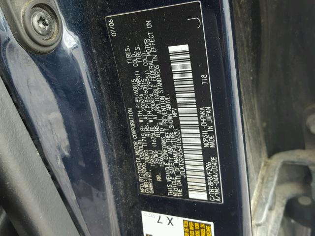 JTLKT324564106337 - 2006 TOYOTA SCION XB BLUE photo 10