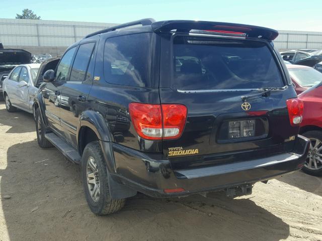 5TDZT34A95S240591 - 2005 TOYOTA SEQUOIA SR BLACK photo 3