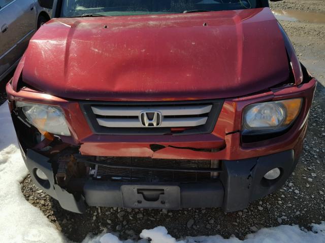 5J6YH28787L006771 - 2007 HONDA ELEMENT EX MAROON photo 7