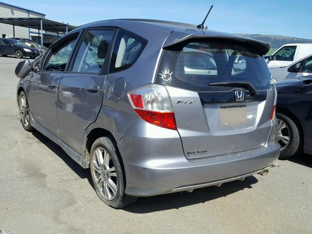 JHMGE88479S020171 - 2009 HONDA FIT SPORT SILVER photo 3