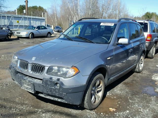 WBXPA93425WD19425 - 2005 BMW X3 3.0I SILVER photo 2