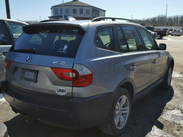 WBXPA93425WD19425 - 2005 BMW X3 3.0I SILVER photo 4