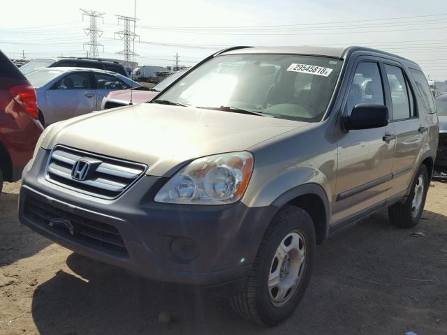 JHLRD78546C047482 - 2006 HONDA CR-V LX GOLD photo 2