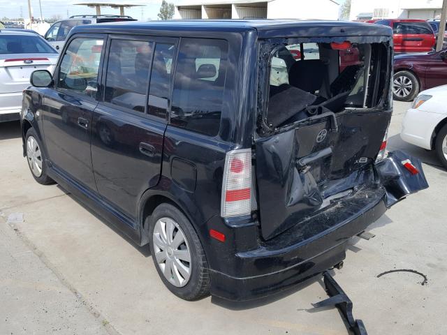 JTLKT324550207982 - 2005 TOYOTA SCION XB BLACK photo 3