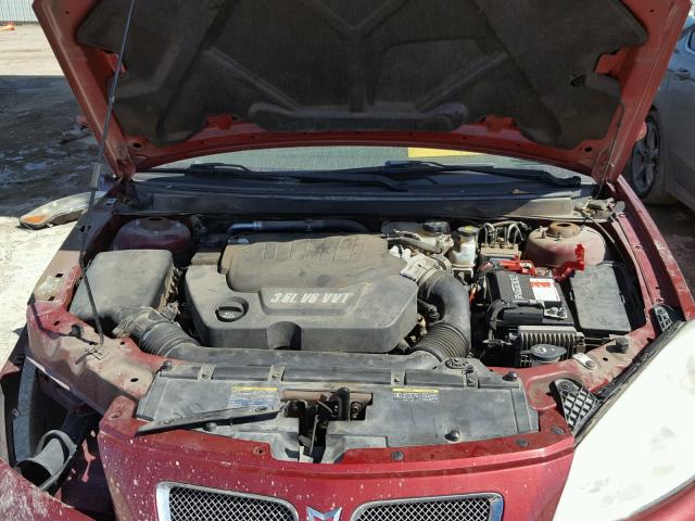 1G2ZL577894247176 - 2009 PONTIAC G6 GXP RED photo 7