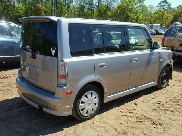JTLKT324364124223 - 2006 TOYOTA SCION XB SILVER photo 4