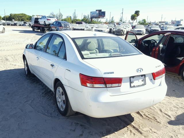 5NPET46CX7H259047 - 2007 HYUNDAI SONATA GLS WHITE photo 3