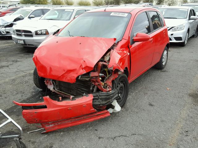 KL1TD66616B671696 - 2006 CHEVROLET AVEO BASE Կարմիր լուսանկար 2