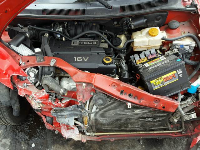 KL1TD66616B671696 - 2006 CHEVROLET AVEO BASE Կարմիր լուսանկար 7