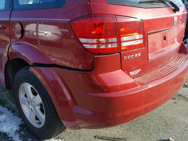 3D4GG47BX9T567375 - 2009 DODGE JOURNEY SE RED photo 10