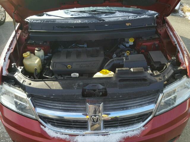 3D4GG47BX9T567375 - 2009 DODGE JOURNEY SE RED photo 7