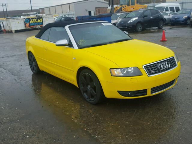 WUARL48H54K900812 - 2004 AUDI S4 QUATTRO YELLOW photo 1