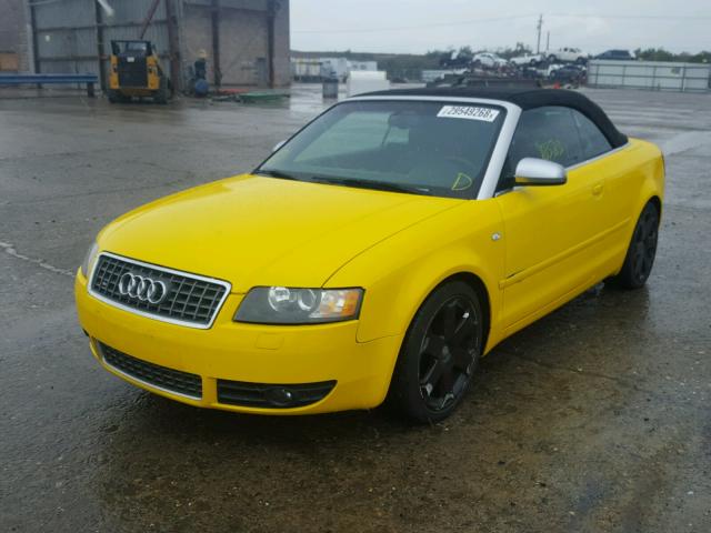 WUARL48H54K900812 - 2004 AUDI S4 QUATTRO YELLOW photo 2