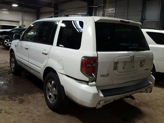 5FNYF18628B033580 - 2008 HONDA PILOT EXL WHITE photo 3