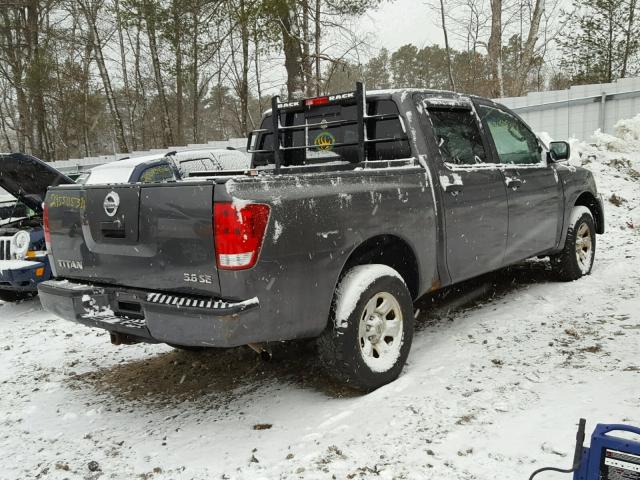 1N6AA07B54N511749 - 2004 NISSAN TITAN SE GRAY photo 4