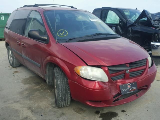 1D4GP45R25B244871 - 2005 DODGE CARAVAN SX BURGUNDY photo 1