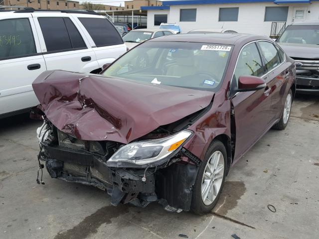 4T1BK1EB4FU153934 - 2015 TOYOTA AVALON XLE MAROON photo 2