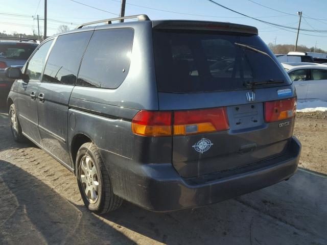 5FNRL18884B115712 - 2004 HONDA ODYSSEY EX BLUE photo 3