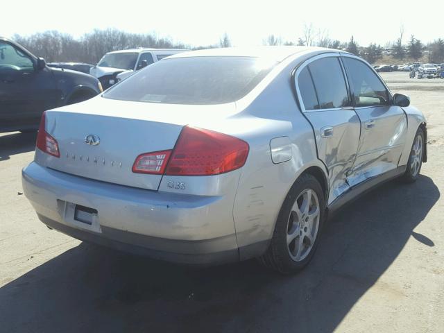 JNKCV51E13M314581 - 2003 INFINITI G35 SILVER photo 4