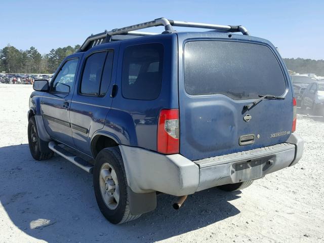 5N1ED28Y91C535761 - 2001 NISSAN XTERRA XE BLUE photo 3