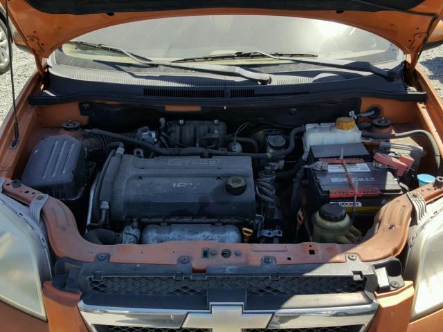 KL1TD56697B058902 - 2007 CHEVROLET AVEO BASE Qızıl foto 7