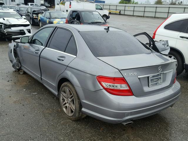 WDDGF56X59R049143 - 2009 MERCEDES-BENZ C 350 GRAY photo 3