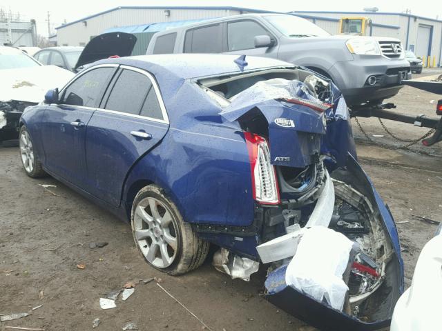 1G6AA5RX0D0138631 - 2013 CADILLAC ATS BLUE photo 3