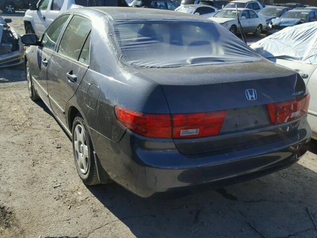 1HGCM56465A025464 - 2005 HONDA ACCORD LX CHARCOAL photo 3