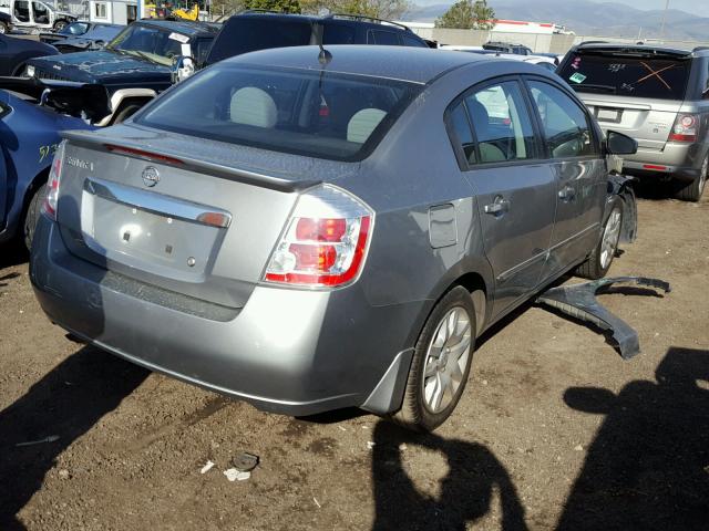 3N1AB6AP4CL649324 - 2012 NISSAN SENTRA 2.0 GRAY photo 4