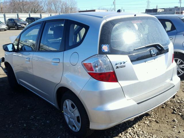 JHMGE8H34CC001876 - 2012 HONDA FIT SILVER photo 3