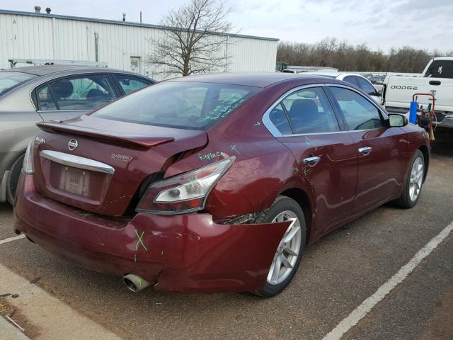 1N4AA5AP7CC860299 - 2012 NISSAN MAXIMA S MAROON photo 4