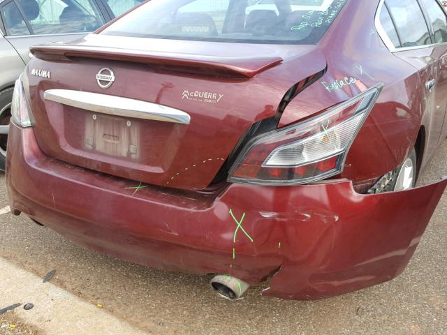 1N4AA5AP7CC860299 - 2012 NISSAN MAXIMA S MAROON photo 9