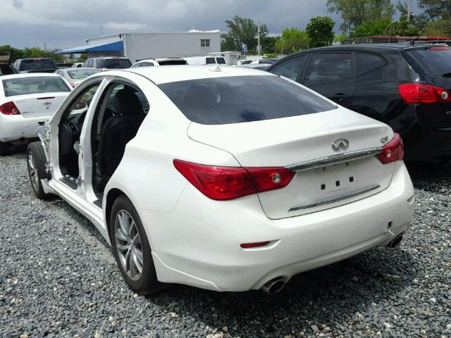 JN1BV7AP6FM357296 - 2015 INFINITI Q50 WHITE photo 3