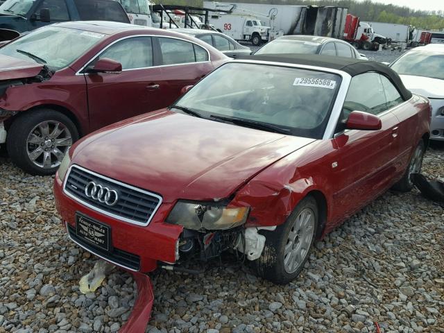 WAUDT48H75K011550 - 2005 AUDI A4 QUATTRO RED photo 2