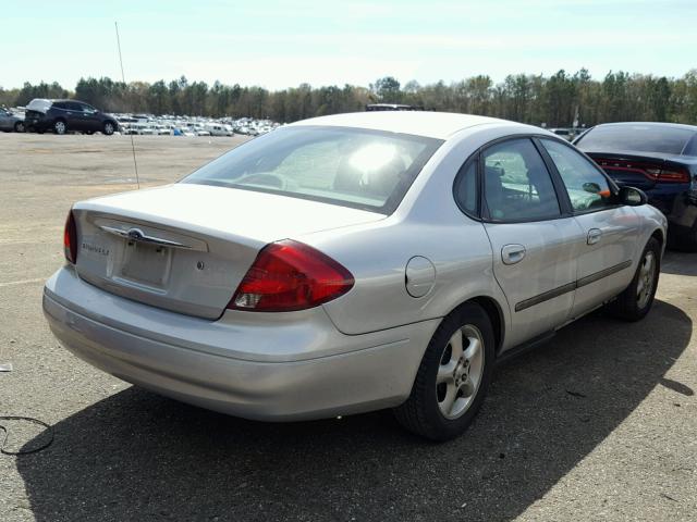 1FAHP52U91A160584 - 2001 FORD TAURUS LX SILVER photo 4