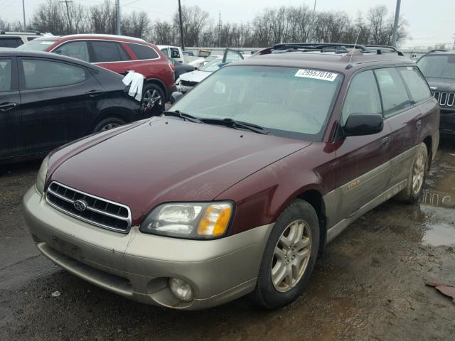 4S3BH665217637424 - 2001 SUBARU LEGACY OUT MAROON photo 2