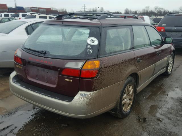 4S3BH665217637424 - 2001 SUBARU LEGACY OUT MAROON photo 4