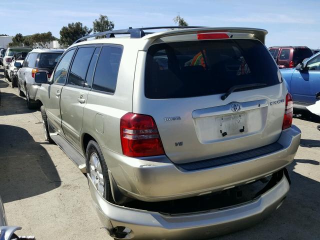 JTEGF21A930093231 - 2003 TOYOTA HIGHLANDER GOLD photo 3