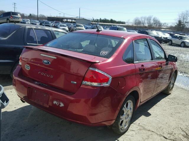 1FAHP36N39W182943 - 2009 FORD FOCUS SES RED photo 4