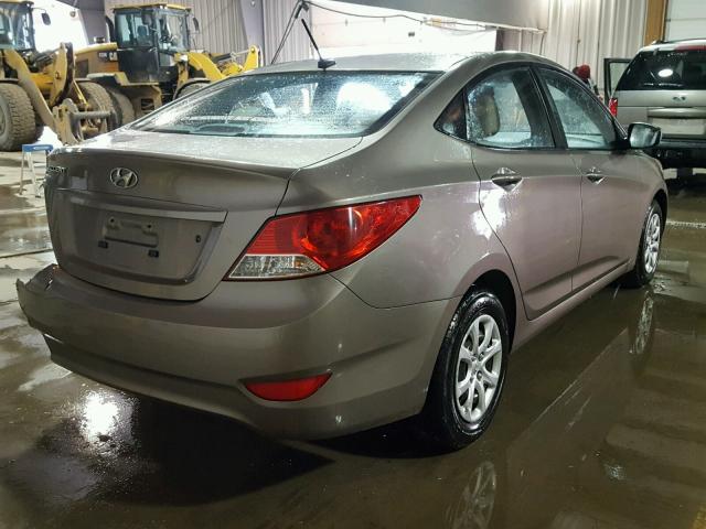 KMHCT4AE2DU497679 - 2013 HYUNDAI ACCENT GLS BROWN photo 4