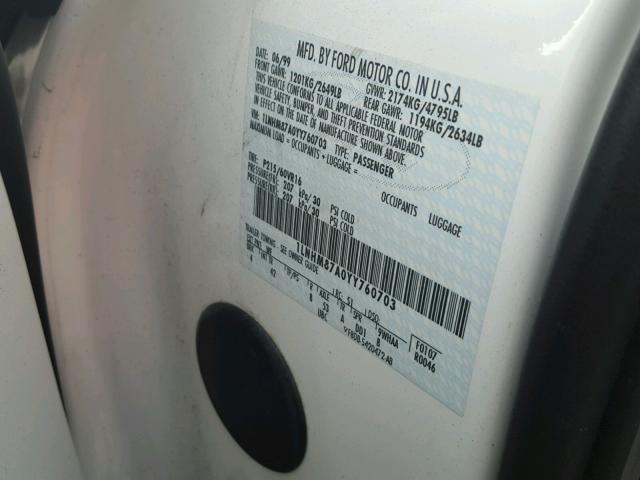 1LNHM87A0YY760703 - 2000 LINCOLN LS 白色 照片 10