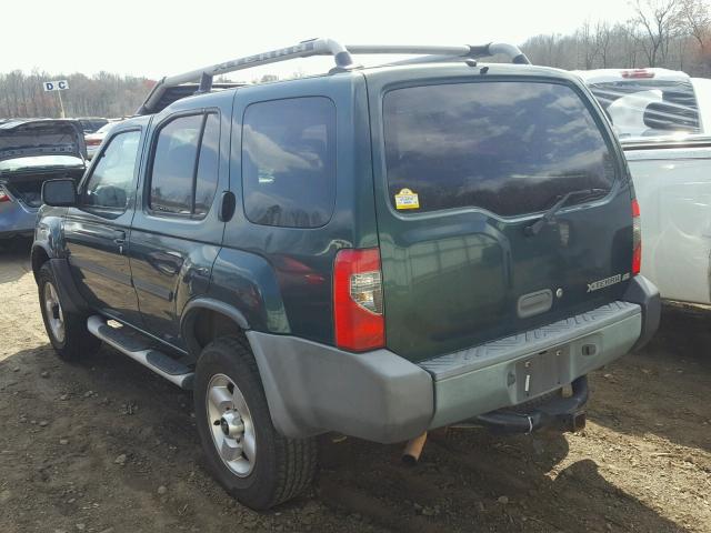 5N1ED28Y81C516067 - 2001 NISSAN XTERRA XE GREEN photo 3