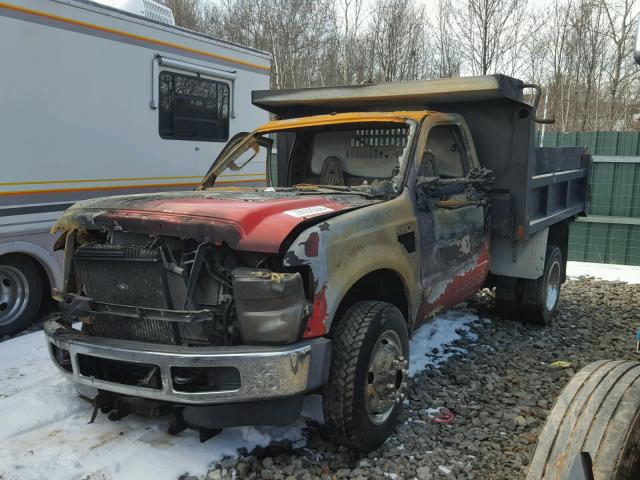 1FDAF57R58EE28516 - 2008 FORD F550 SUPER RED photo 2