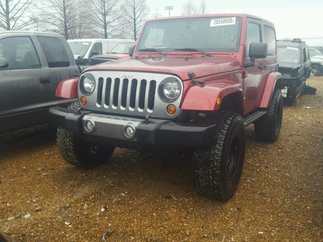 1C4AJWAG2DL587693 - 2013 JEEP WRANGLER S RED photo 2