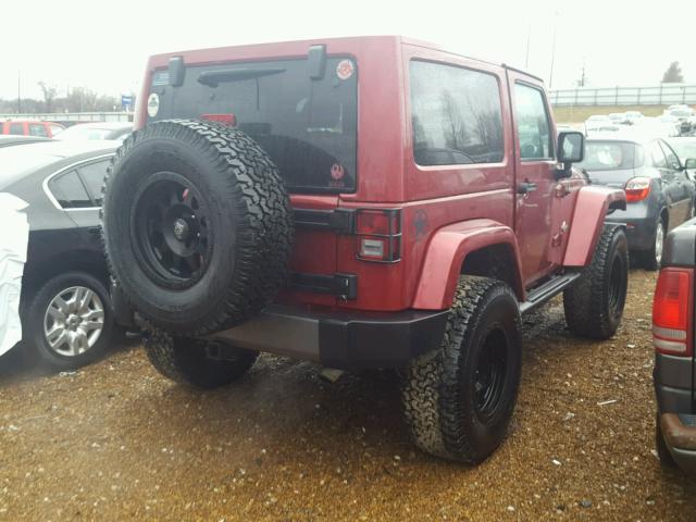 1C4AJWAG2DL587693 - 2013 JEEP WRANGLER S RED photo 4