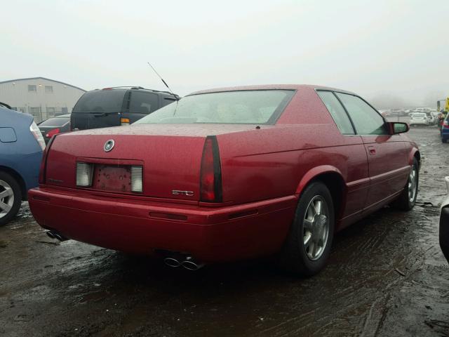 1G6ET1299YB702836 - 2000 CADILLAC ELDORADO T RED photo 4